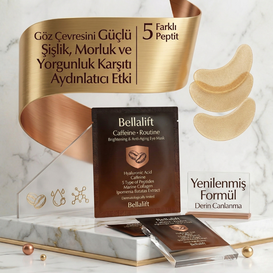 Caffeine Routine Göz Maskesi | Göz Altı Aydınlatıcı, Morluk, Torbalanma ve Yaşlanma Karşıtı