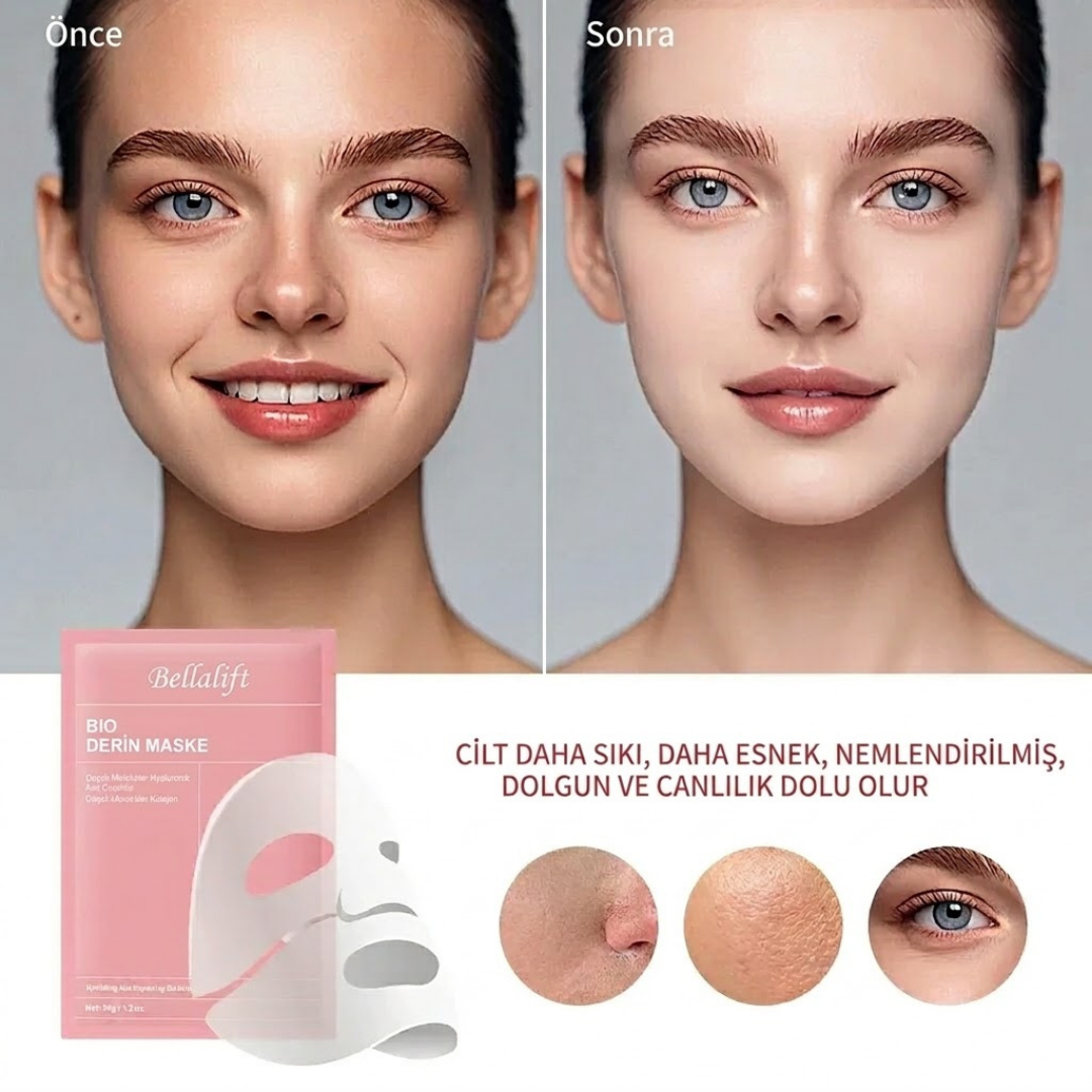 Şeffaflaşan Maske Doğal Kolajen – Akne ve Kırışıklık Karşıtı
